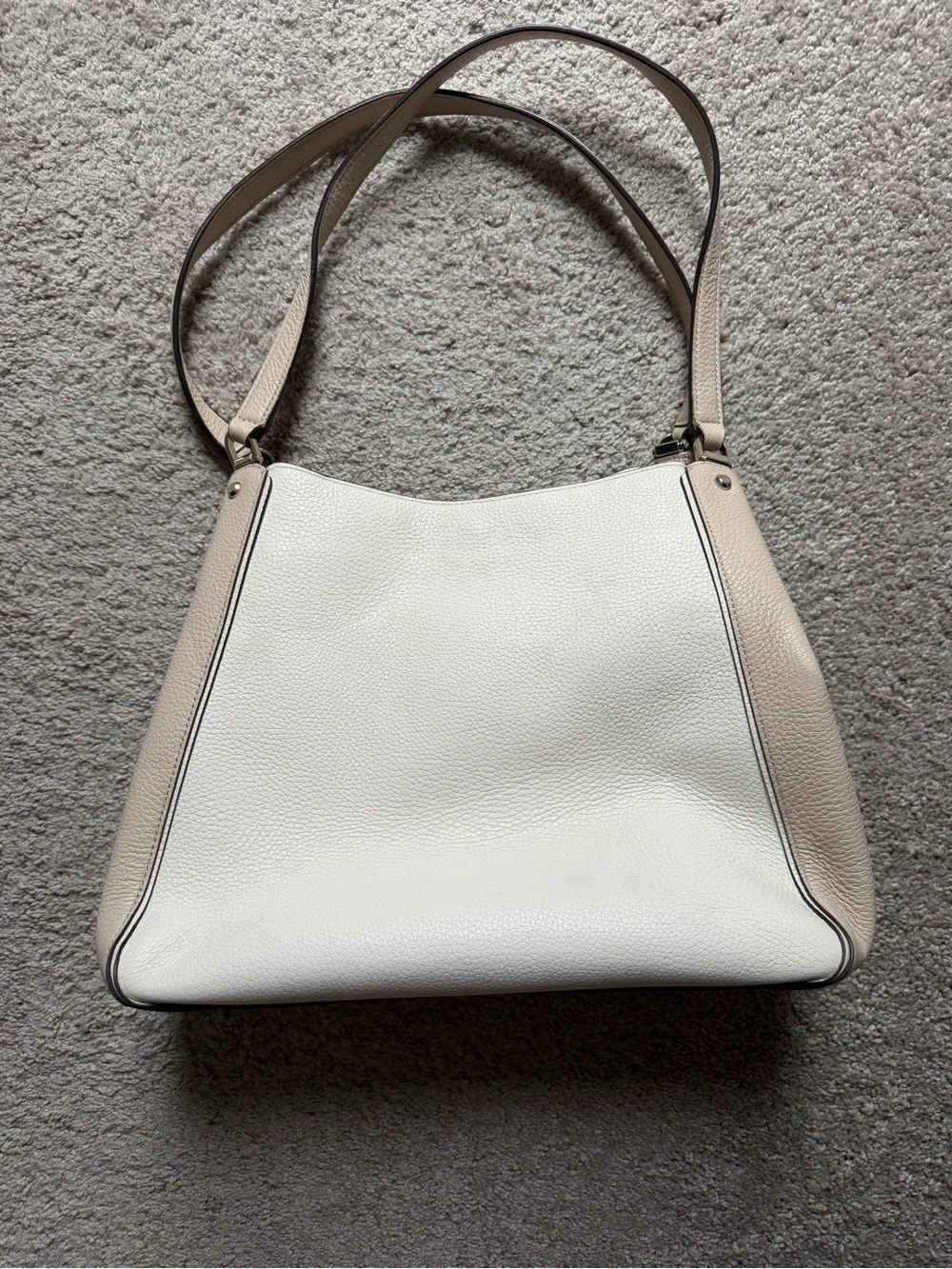 kate spade Cream Pebbled Leather Shoulder Hobo